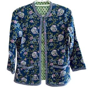 Quilted Reversible Jacket Blue M